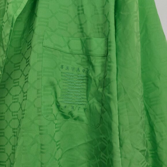 Savage X Fenty Men's Lounge Set Lime Green Smoking Jacket Lounge Pants XL NEW - Picture 8 of 13